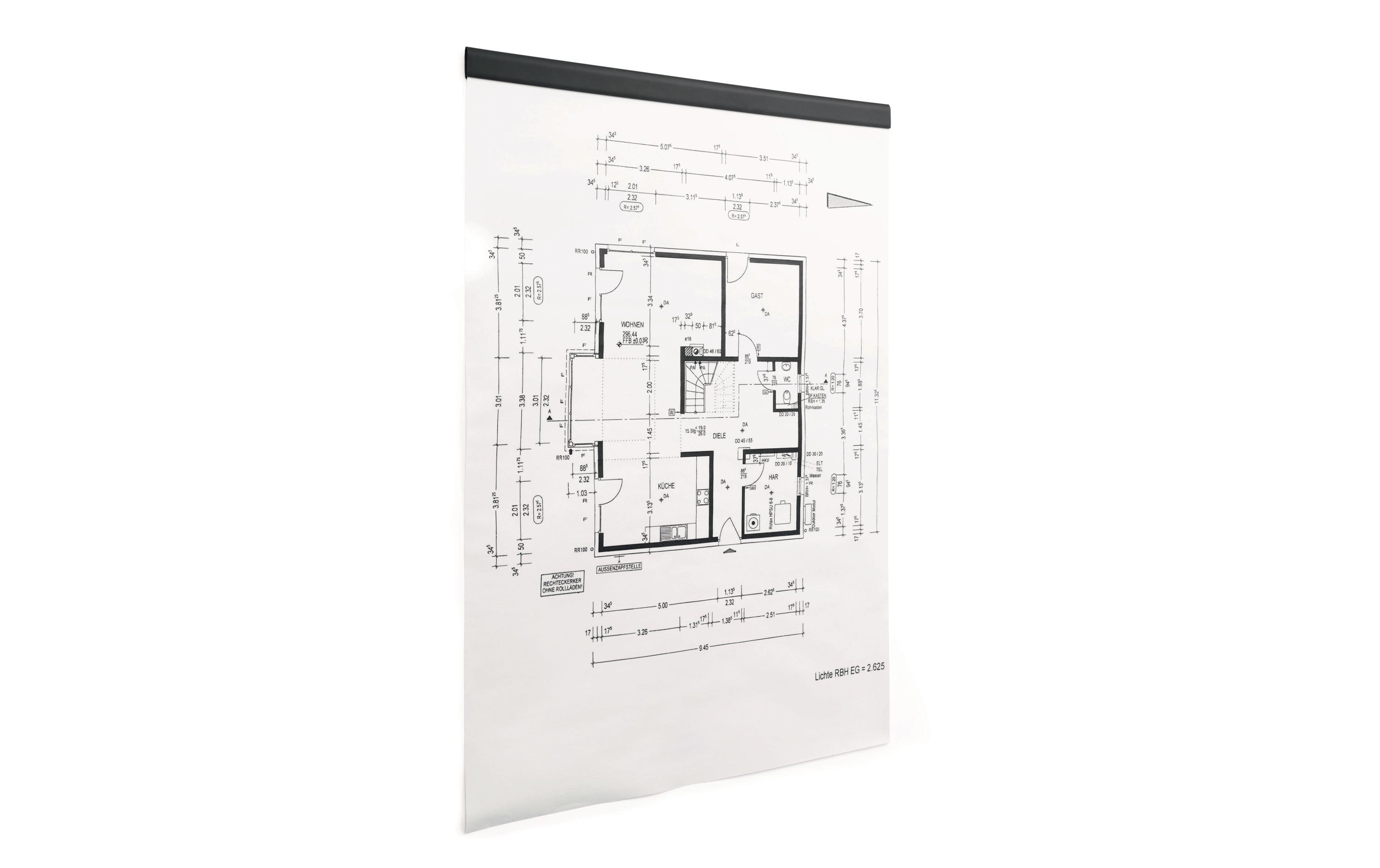 DURABLE Papierklemme Durafix Rail 297 mm Schwarz