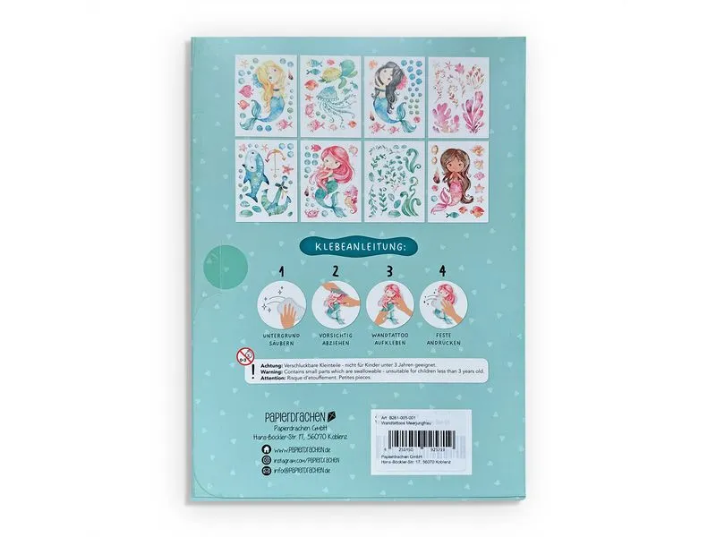 Papierdrachen Wandtattoo-Set Meerjungfrau Papierdrachen Wandtattoo-Set Meerjungfrau