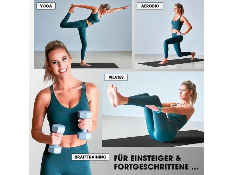 World Fitness Fitnessmatte Jivan 183 cm x 61 cm, Schwarz