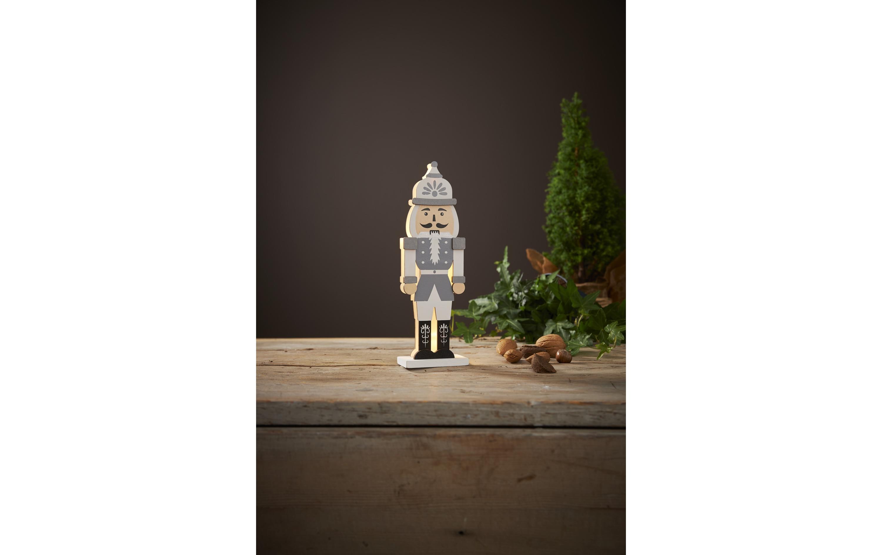 Star Trading LED-Figur Nutcracker, 25 cm, Grau