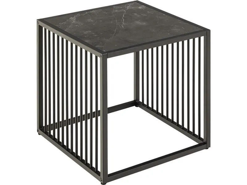 AC Design Beistelltisch Strington 40 x 40 x 42 cm, Schwarz