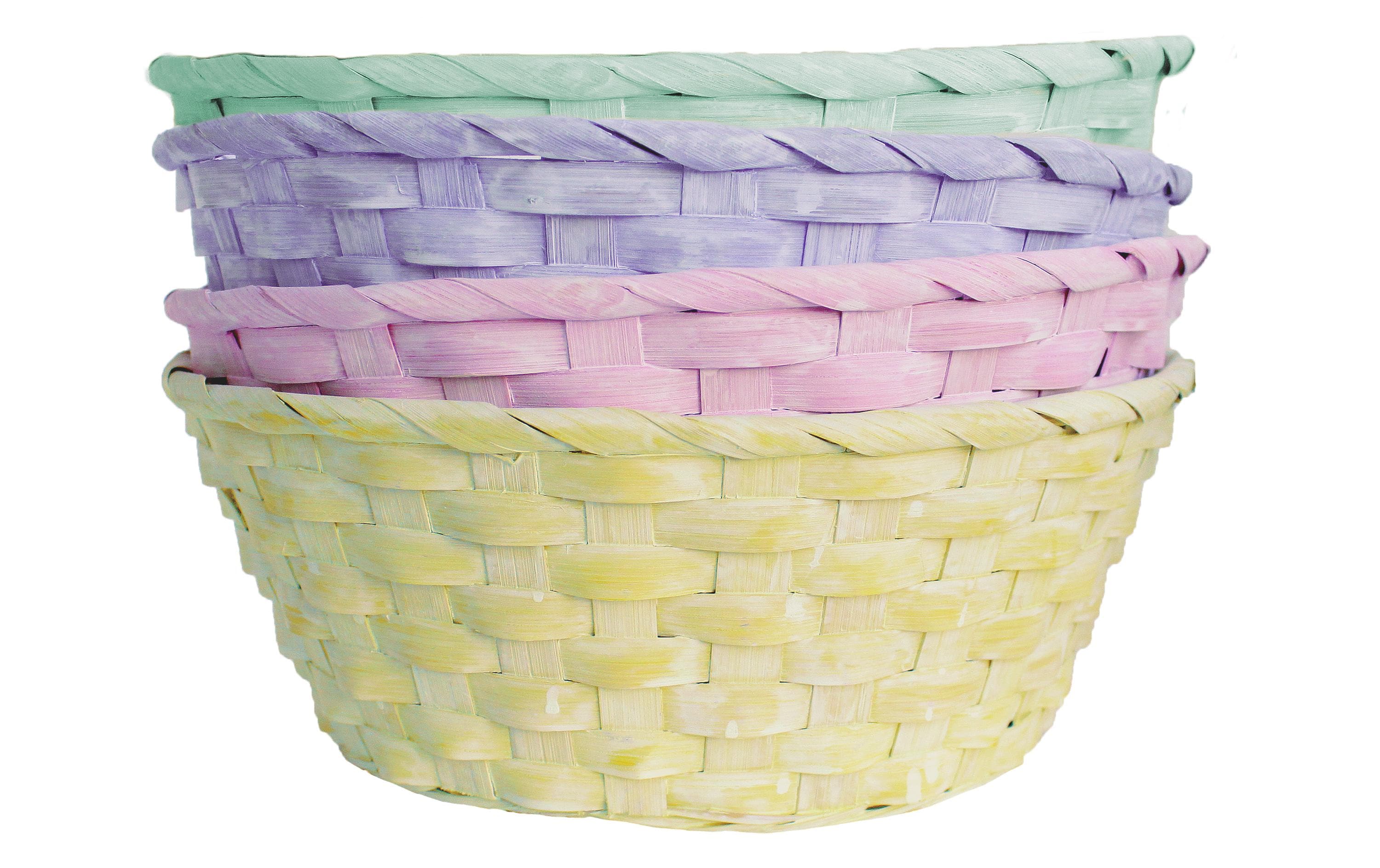 Braun + Company Osterkörbchen-Set 4 Stück, 25 cm, Gelb/Grün/Lila/Rosa