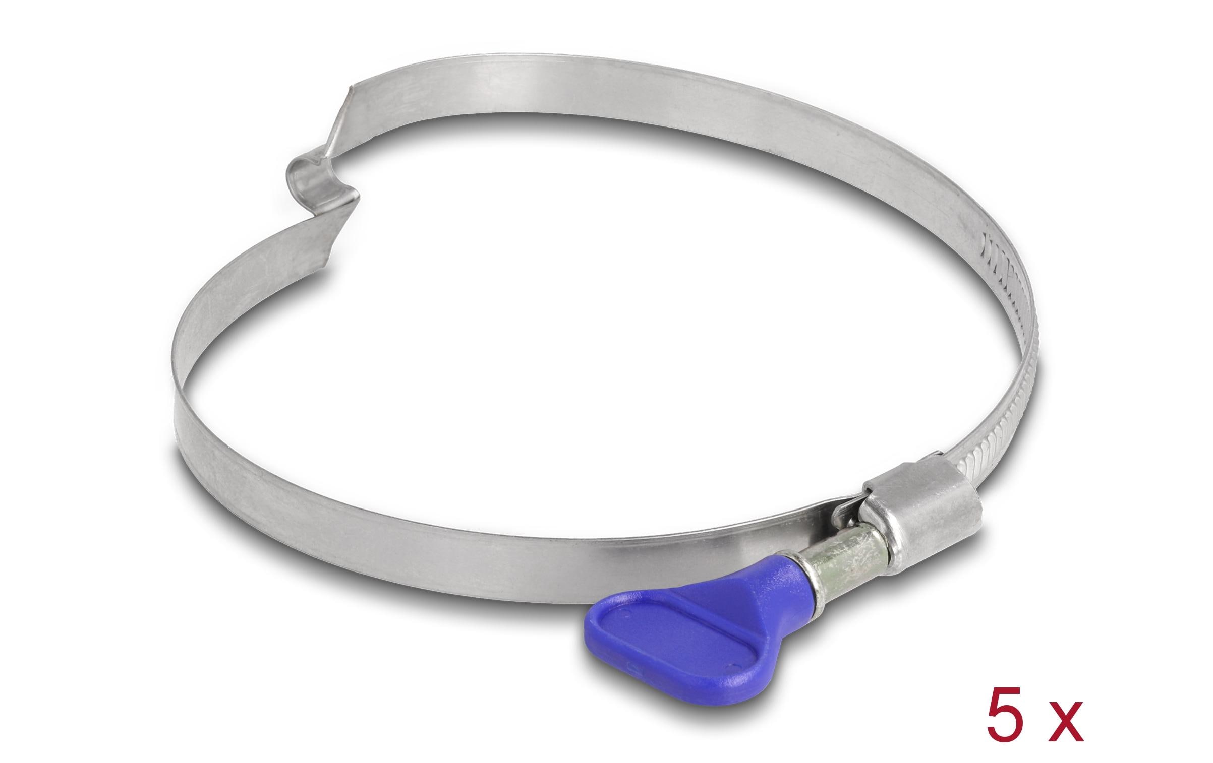 Delock Schlauchschellen-Set 80 - 100 mm, Brücke rechts 5 Stück Delock Schlauchschellen-Set 80 - 100 mm, Brücke rechts 5 Stück