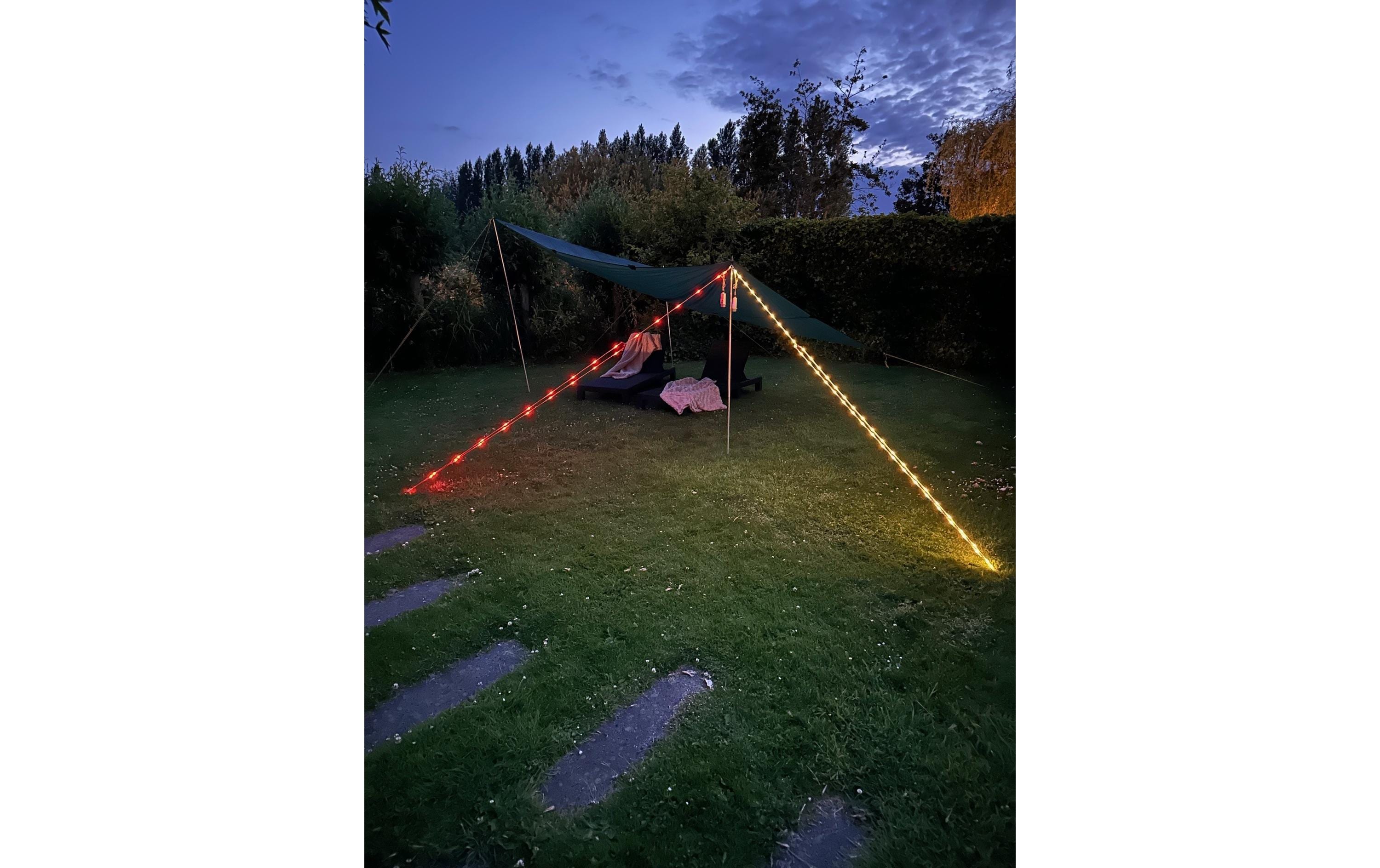 Eurotrail Deco-Abspannleinen mit Beleuchtung 5m Flougelb