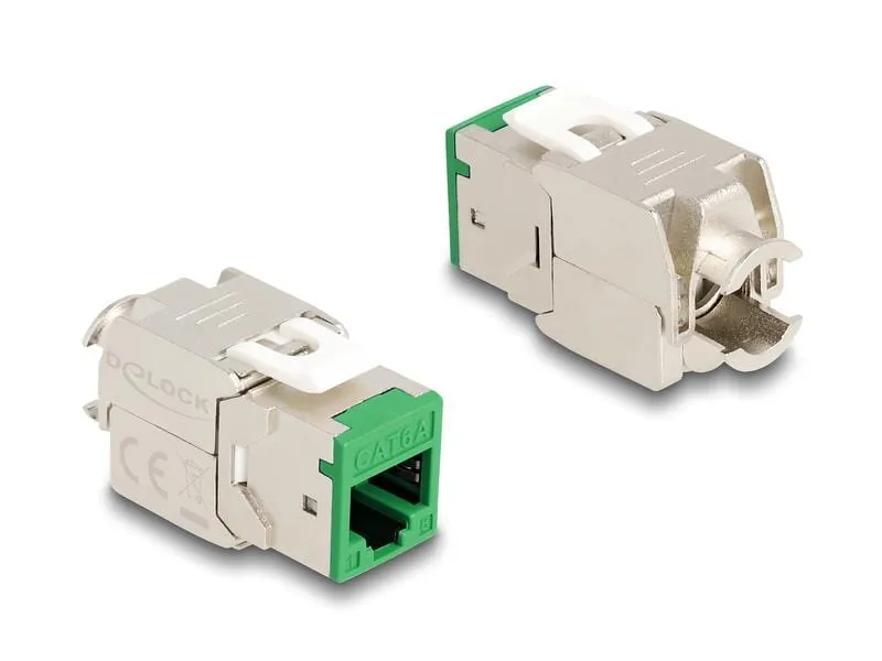 Delock Keystone-Modul RJ45 zu LSA Cat.6A Grün, 10 Stück Delock Keystone-Modul RJ45 zu LSA Cat.6A Grün, 10 Stück