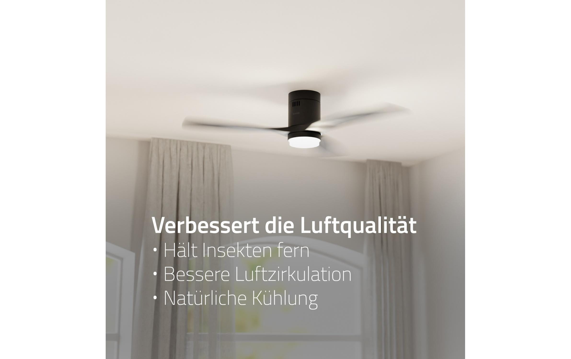 hombli Deckenventilator 1320 mm, Schwarz