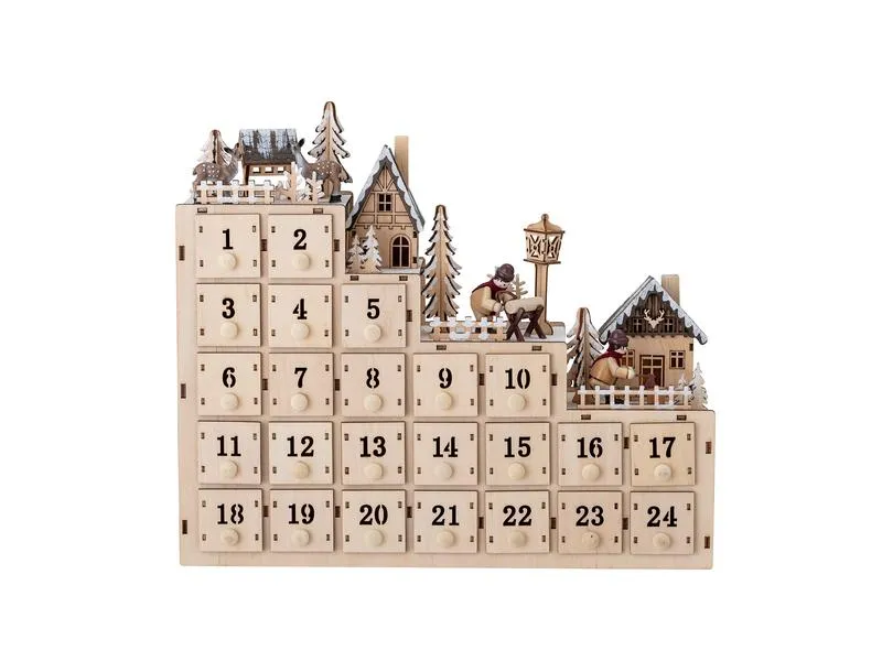 Bloomingville Adventskalender Richie 38 x 33 x 10 cm