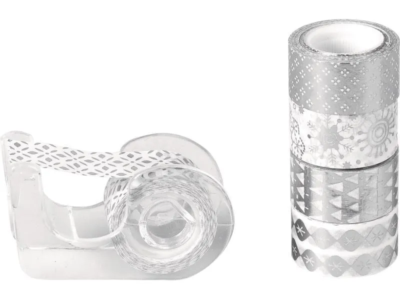 Heyda Washi Tape Weihnachten Glänzend Silber Heyda Washi Tape Weihnachten Glänzend Silber