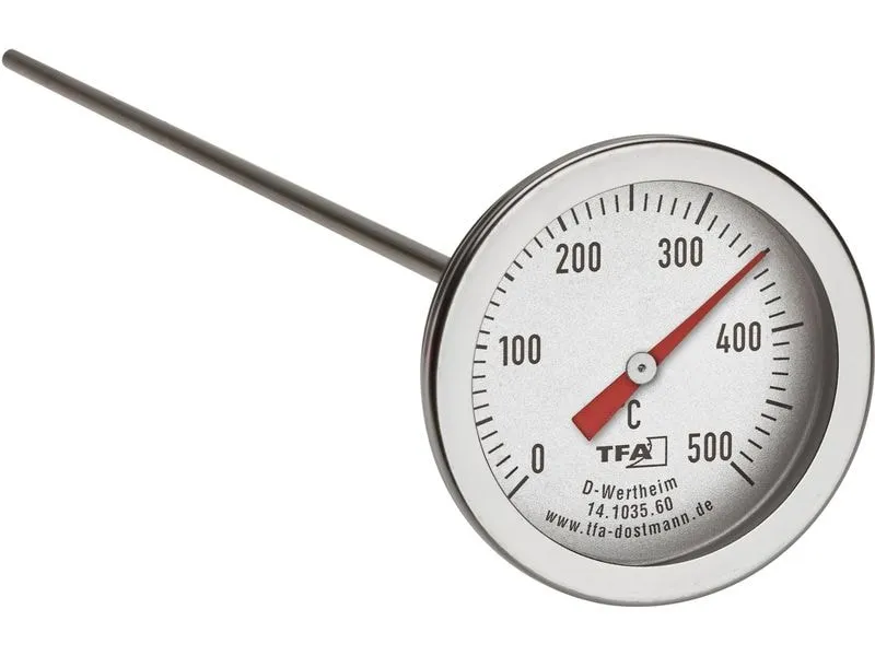 TFA Dostmann Backofenthermometer Profi, Edelstahl, mit langem Fühler