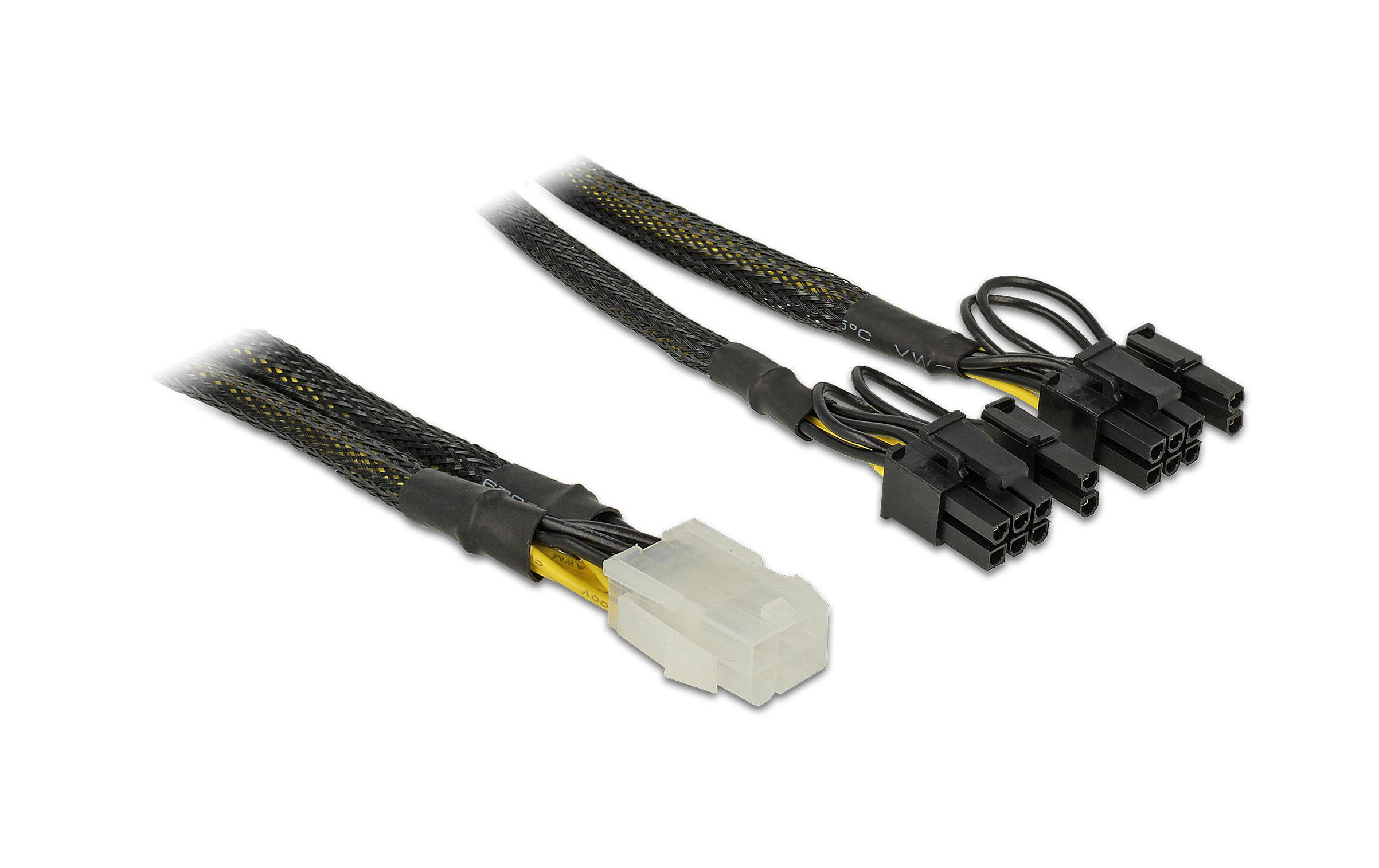 Delock Stromkabel 6Pin - 2x 6+2Pin 30 cm Delock Stromkabel 6Pin - 2x 6+2Pin 30 cm