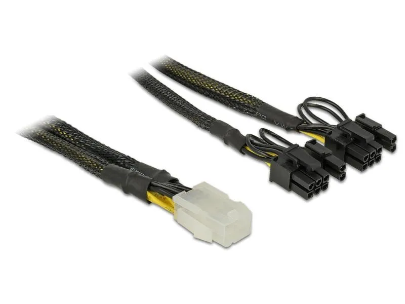 Delock Stromkabel 6Pin - 2x 6+2Pin 30 cm Delock Stromkabel 6Pin - 2x 6+2Pin 30 cm