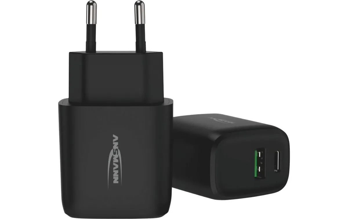 Ansmann USB-Wandladegerät Home Charger HC218PD, 18 W, Schwarz Ansmann USB-Wandladegerät Home Charger HC218PD, 18 W, Schwarz