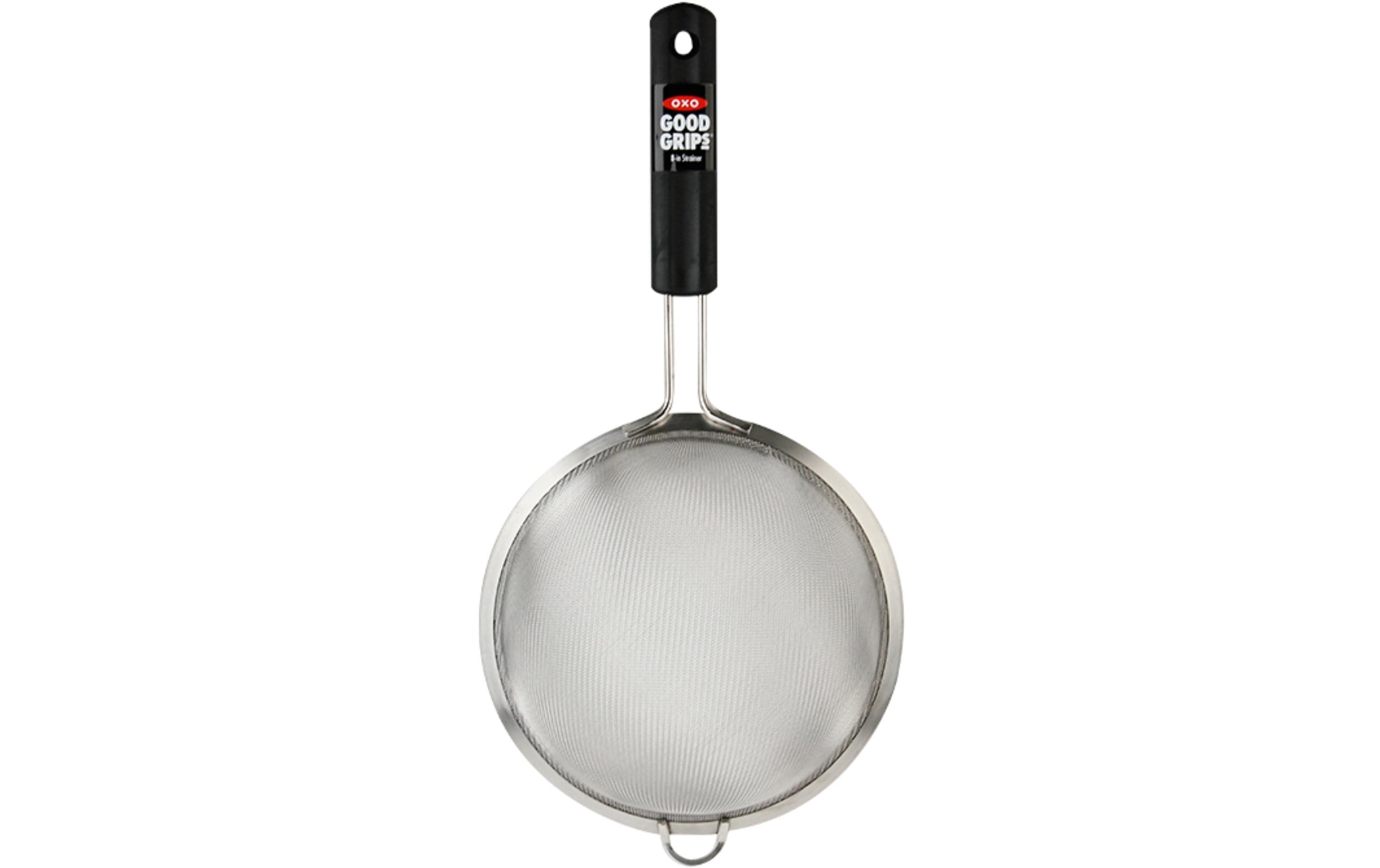 Oxo Good Grips Abtropfsieb 20 cm, Schwarz/Silber