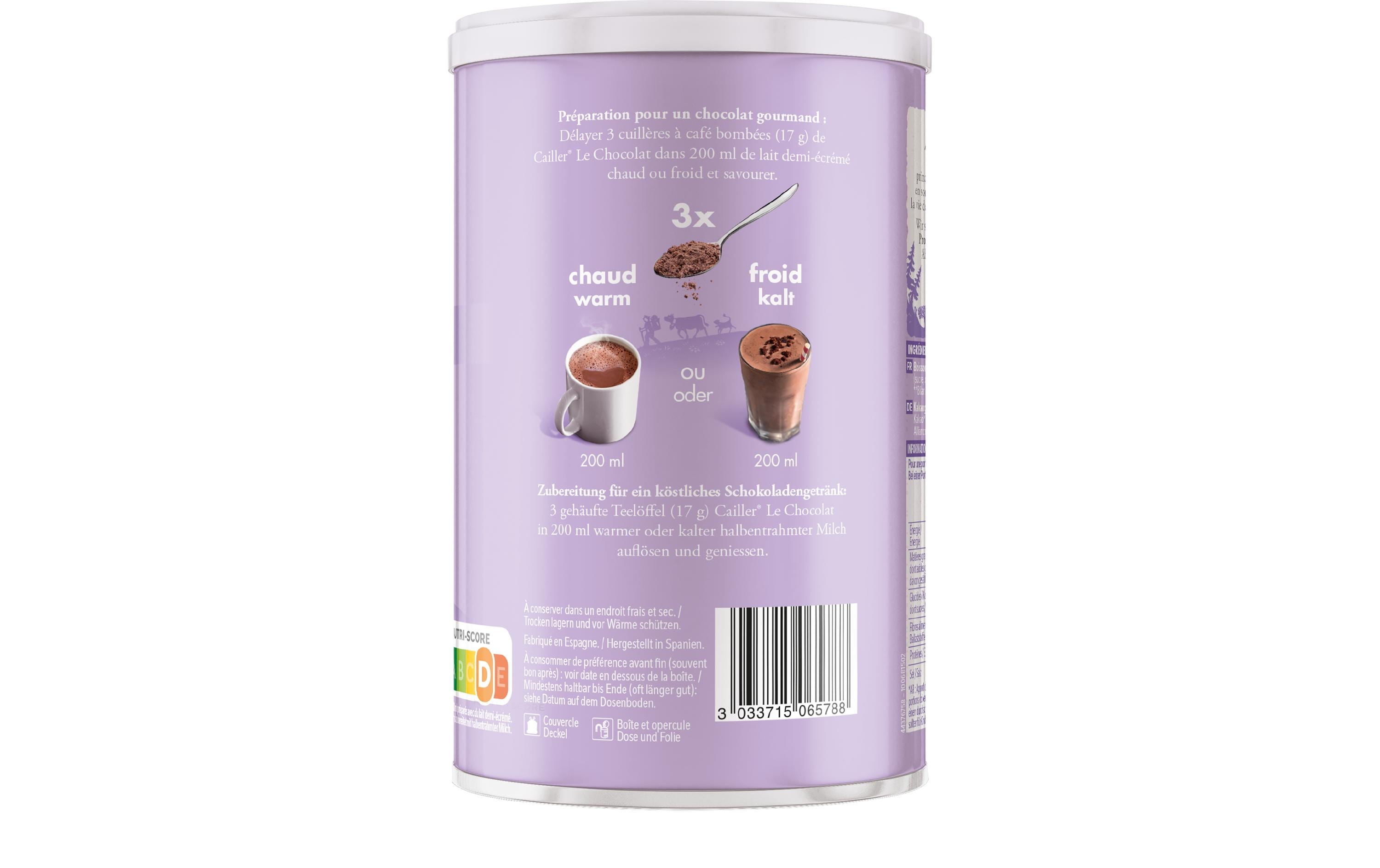 Cailler Le Chocolat – Schokoladenpulver 500 g