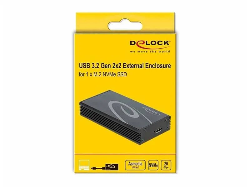 Delock Externes Gehäuse USB-C 3.2 Gen2x2 für M.2 NVME SSD Delock Externes Gehäuse USB-C 3.2 Gen2x2 für M.2 NVME SSD