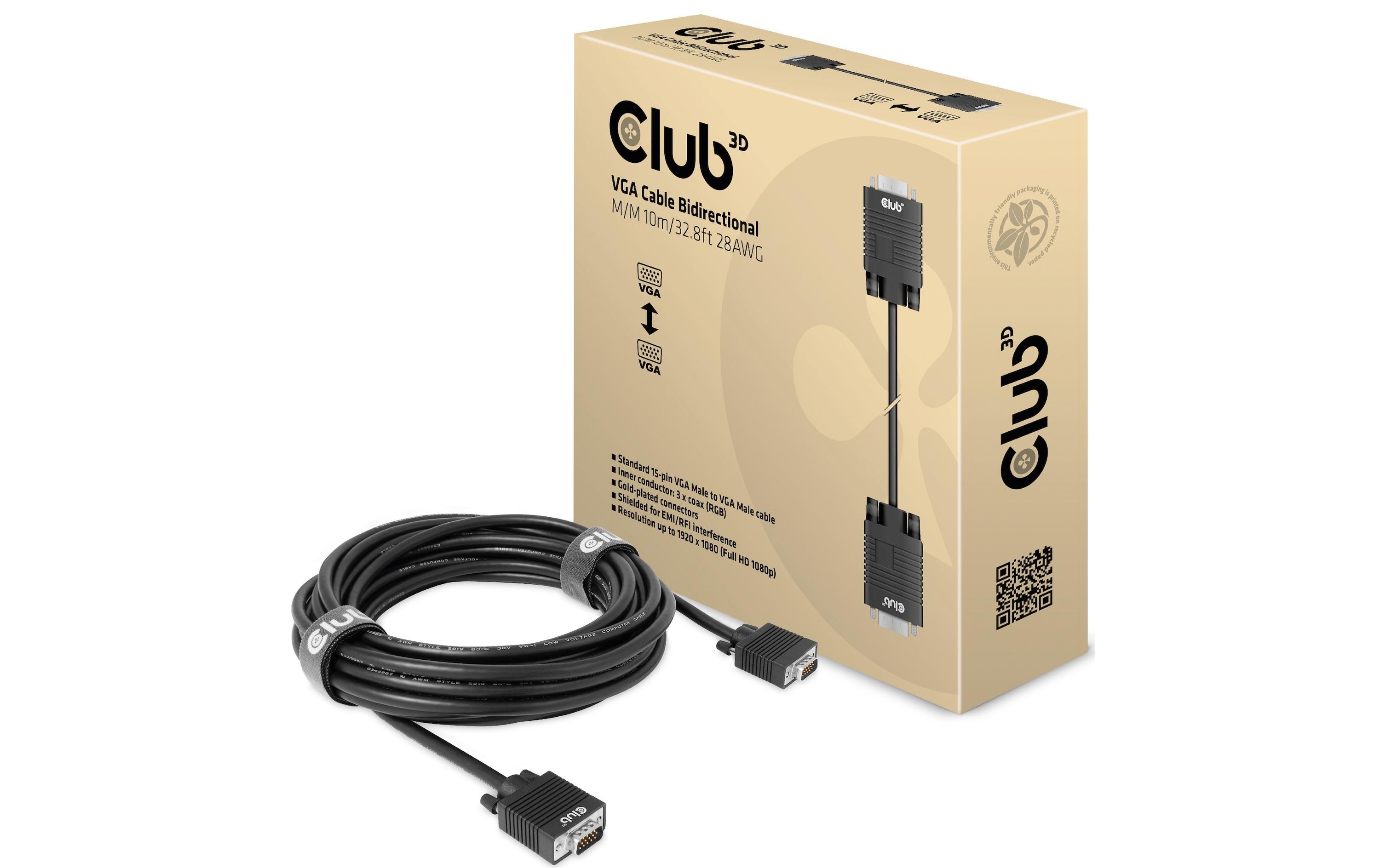 Club 3D Kabel CAC-1710 VGA - VGA, 10 m