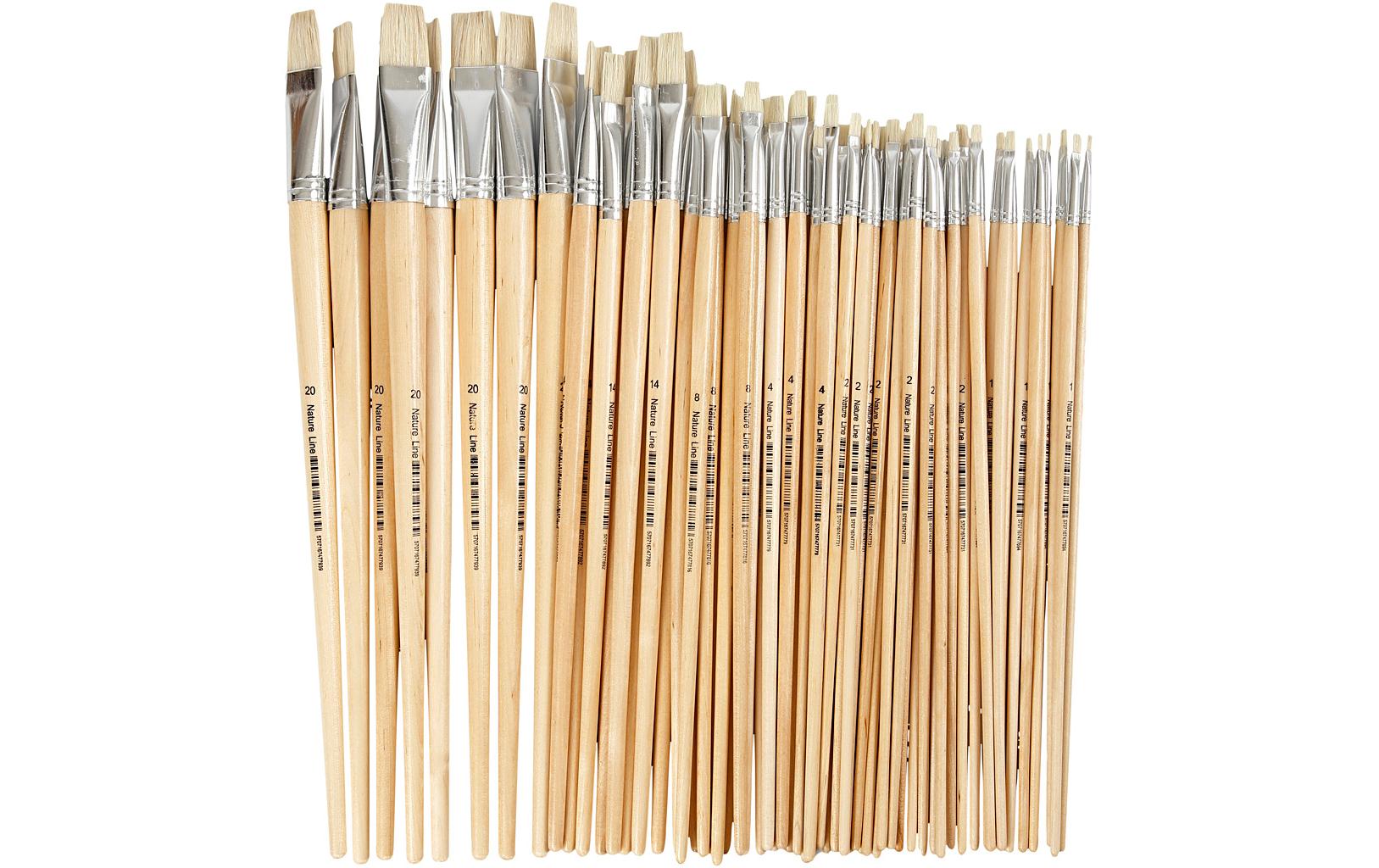 Creativ Company Borstenpinsel B 5-19 mm, 64 Stück Creativ Company Borstenpinsel B 5-19 mm, 64 Stück