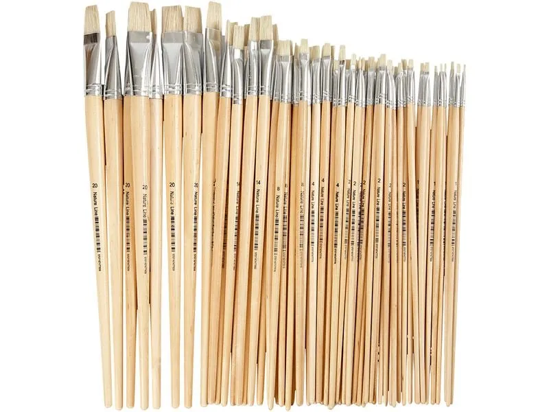 Creativ Company Borstenpinsel B 5-19 mm, 64 Stück Creativ Company Borstenpinsel B 5-19 mm, 64 Stück