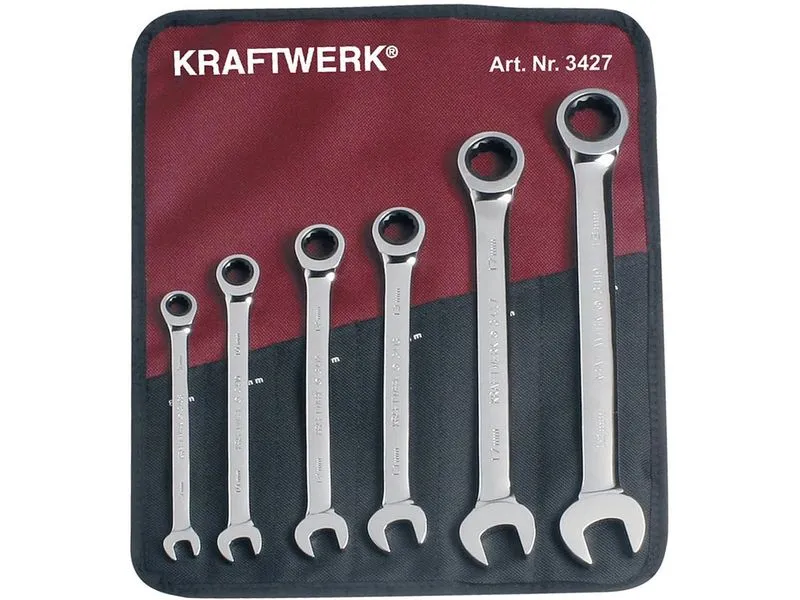 Kraftwerk Ratschenschlüssel-Satz 8 - 19 mm, 6-teilig