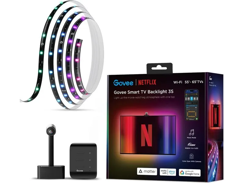 Govee Envisual TV Backlight 3S Netflix Version, RGBICW, 55-65 Govee Envisual TV Backlight 3S Netflix Version, RGBICW, 55-65