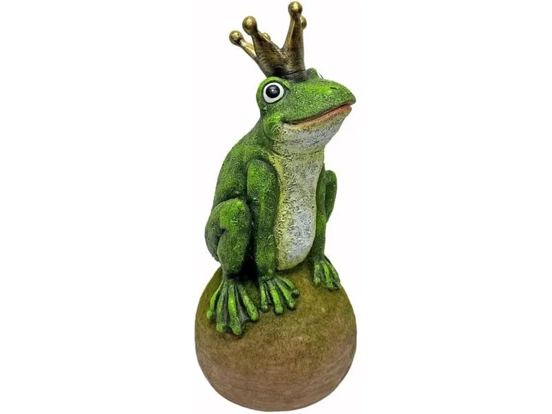 Dameco Dekofigur Froschkönig auf Kugel 15 x 15 x 36 cm