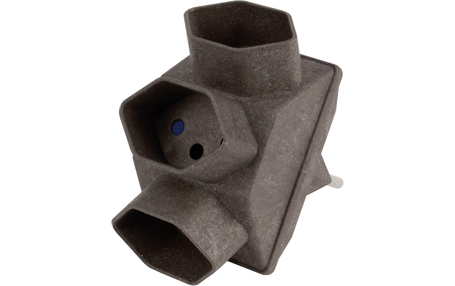 STEFFEN Abzweigstecker 3 x T13 aus Kaffeesatz, sterförmig – Braun STEFFEN Abzweigstecker 3 x T13 aus Kaffeesatz, sterförmig – Braun