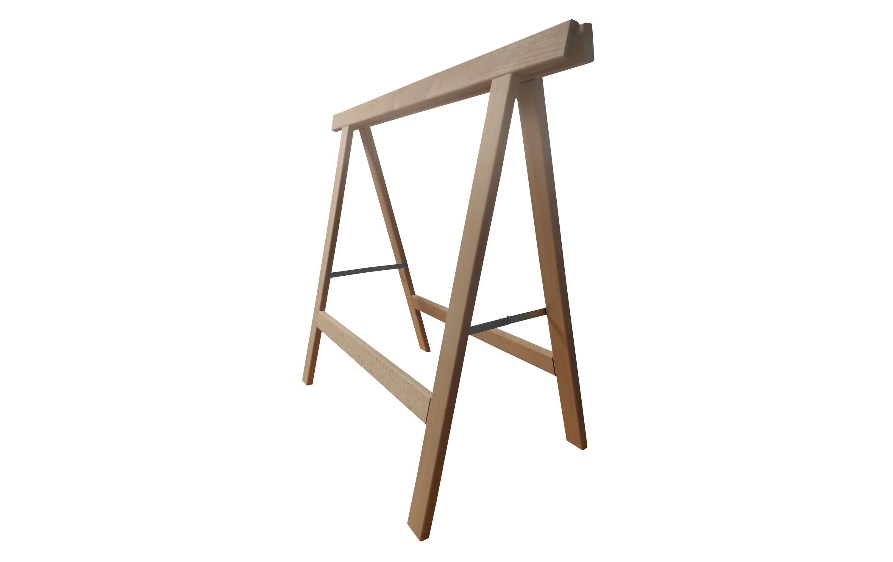 Holz Zollhaus Bockleiter aus Buche 90 x 80 cm, Naturfarben Holz Zollhaus Bockleiter aus Buche 90 x 80 cm, Naturfarben