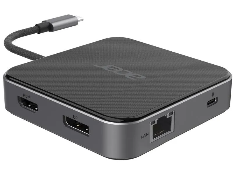 Acer Dockingstation USB-C Dock Multi Display Hub 8K Dongle 7-in-1 Acer Dockingstation USB-C Dock Multi Display Hub 8K Dongle 7-in-1
