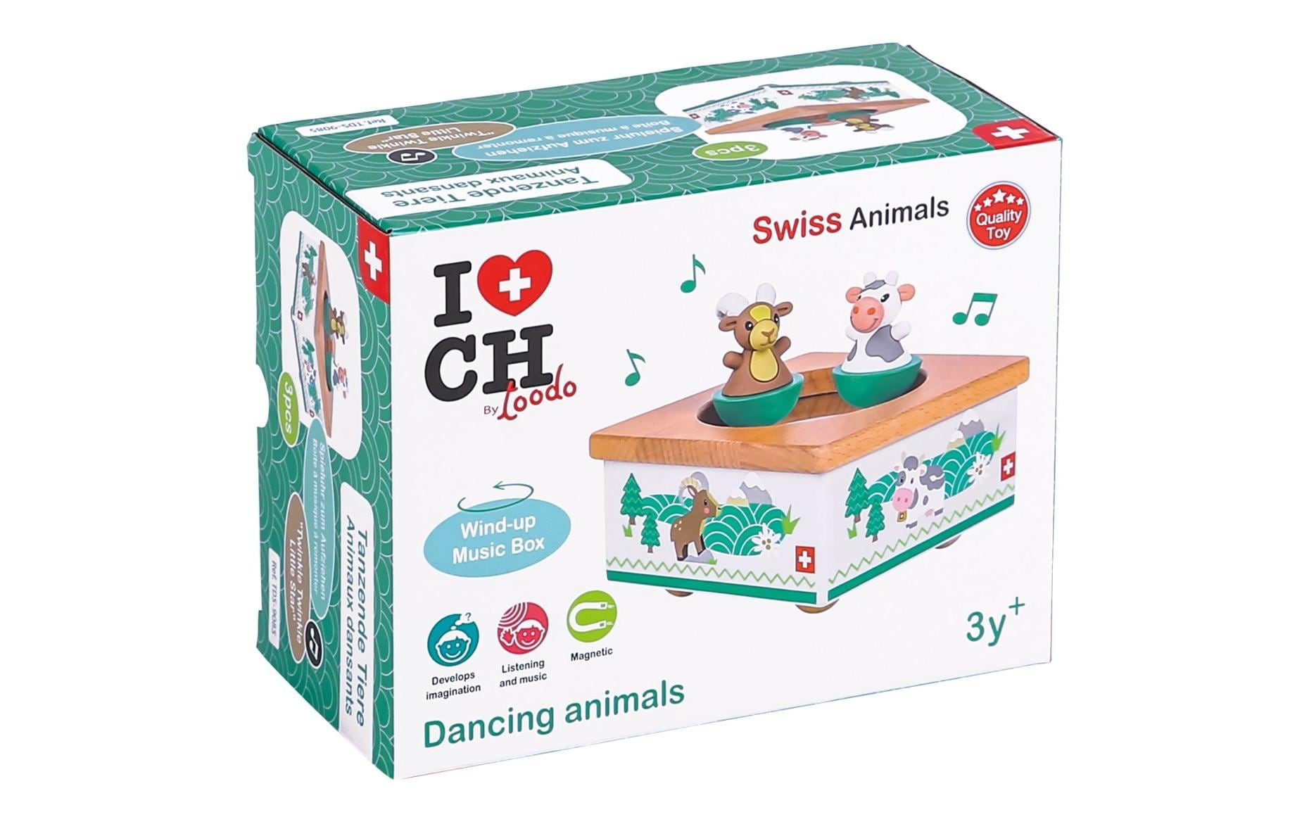 Spielba Holzspielwaren Musikdose Steinbock & Kuh