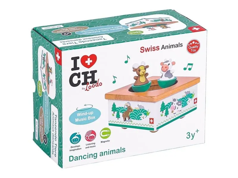 Spielba Holzspielwaren Musikdose Steinbock & Kuh