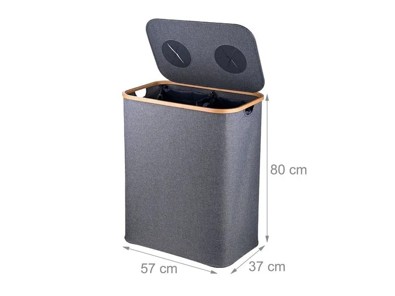 relaxdays Recyclingbehälter 170 L Grau relaxdays Recyclingbehälter 170 L Grau