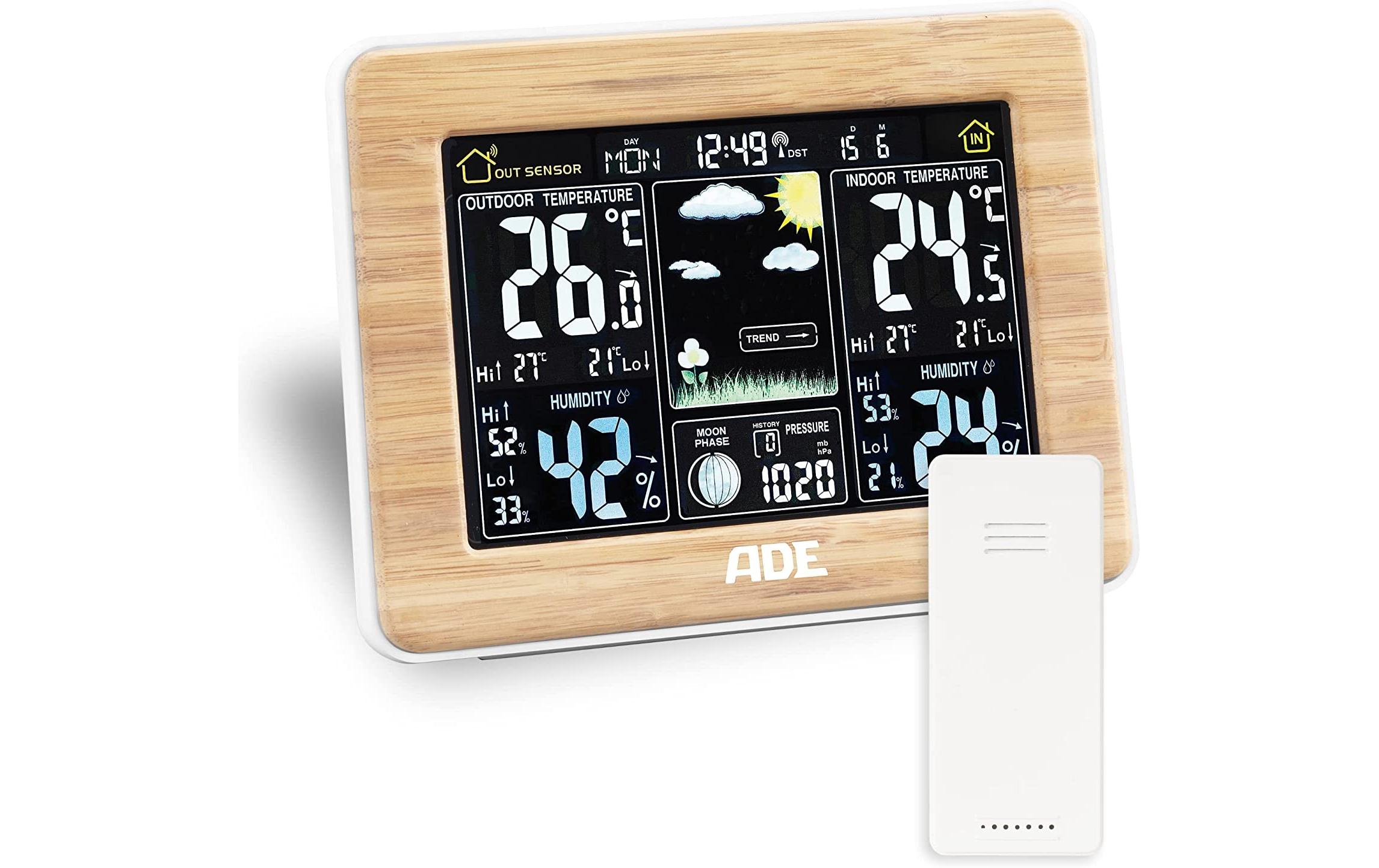 ADE Wetterstation WS1703 Bambus