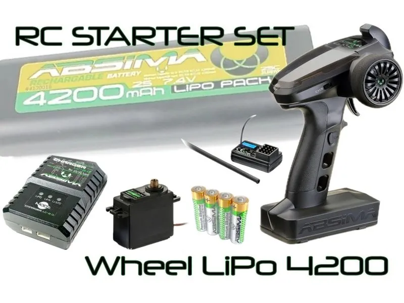 Absima RC Starter-Set Wheel LiPo 4200 Absima RC Starter-Set Wheel LiPo 4200