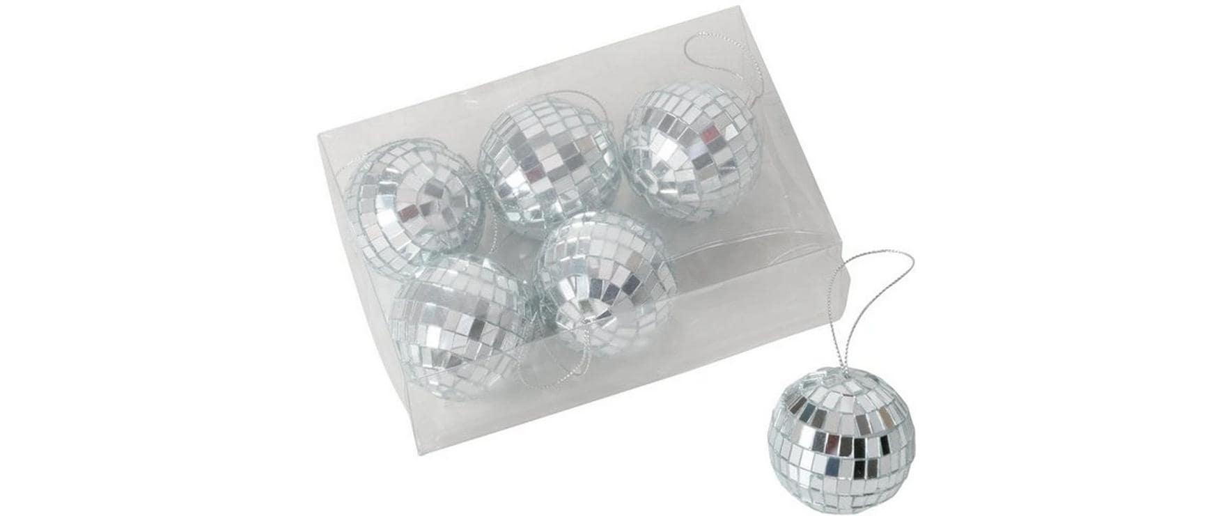 Boltze Weihnachtsschmuck Disco 6 Stück, Silber