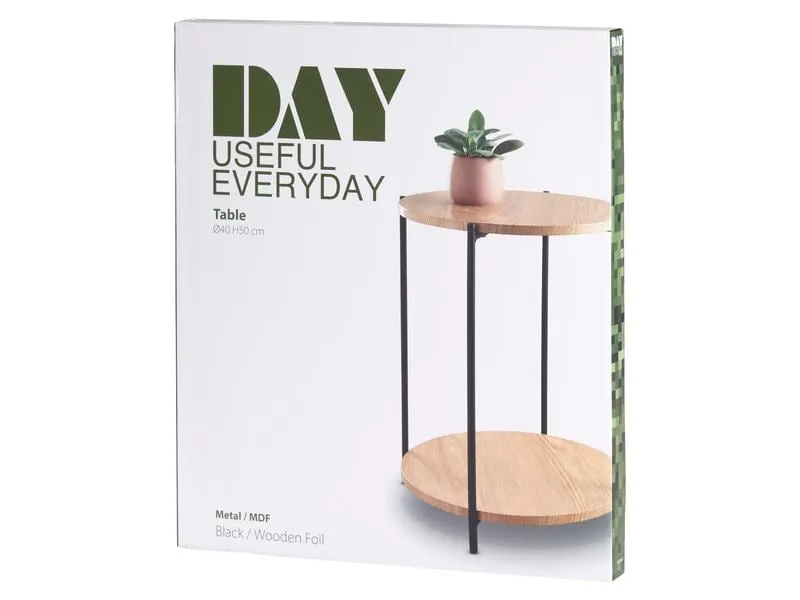 Schou Beistelltisch Ø 40 cm, Braun/Schwarz Schou Beistelltisch Ø 40 cm, Braun/Schwarz