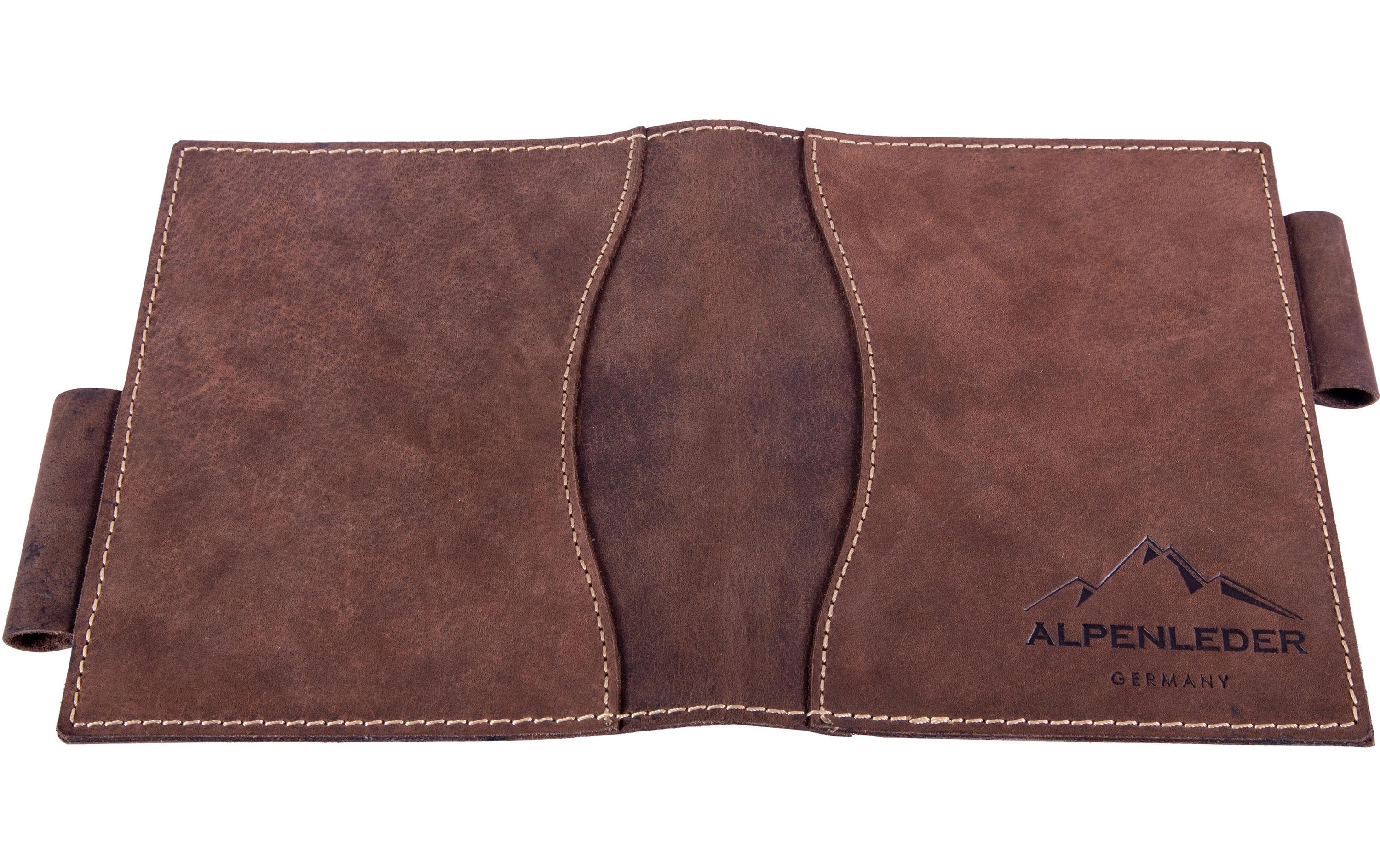 Alpenleder Notizbuch Goethe A6, liniert, Büffelleder braun