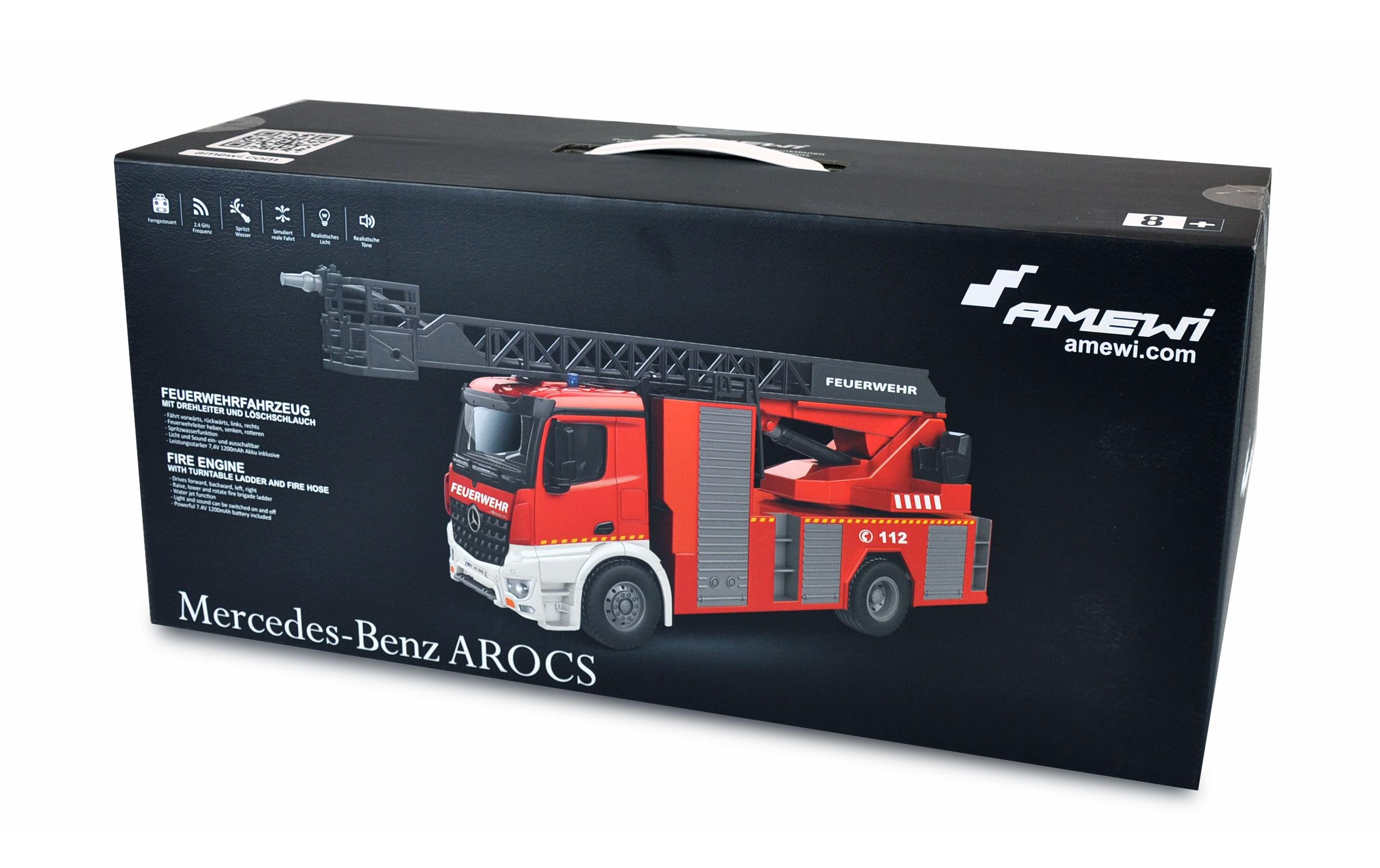 Amewi Mercedes Benz Arocs Feuerwehr Drehleiter RTR, 1:18 Amewi Mercedes Benz Arocs Feuerwehr Drehleiter RTR, 1:18