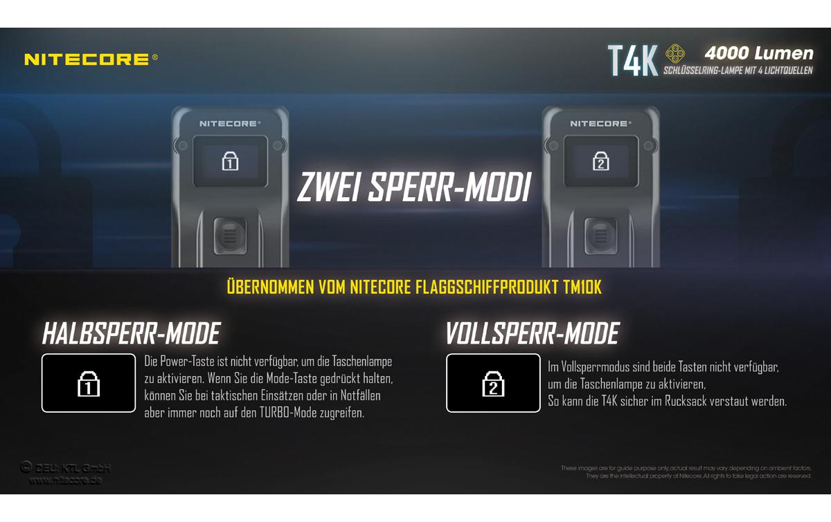 Nitecore Taschenlampe T4K