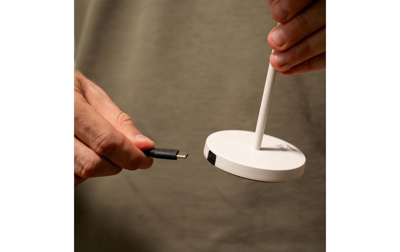 Silwy Tischleuchte Magnet-Leuchte Monaco Weiss inkl. Platzset