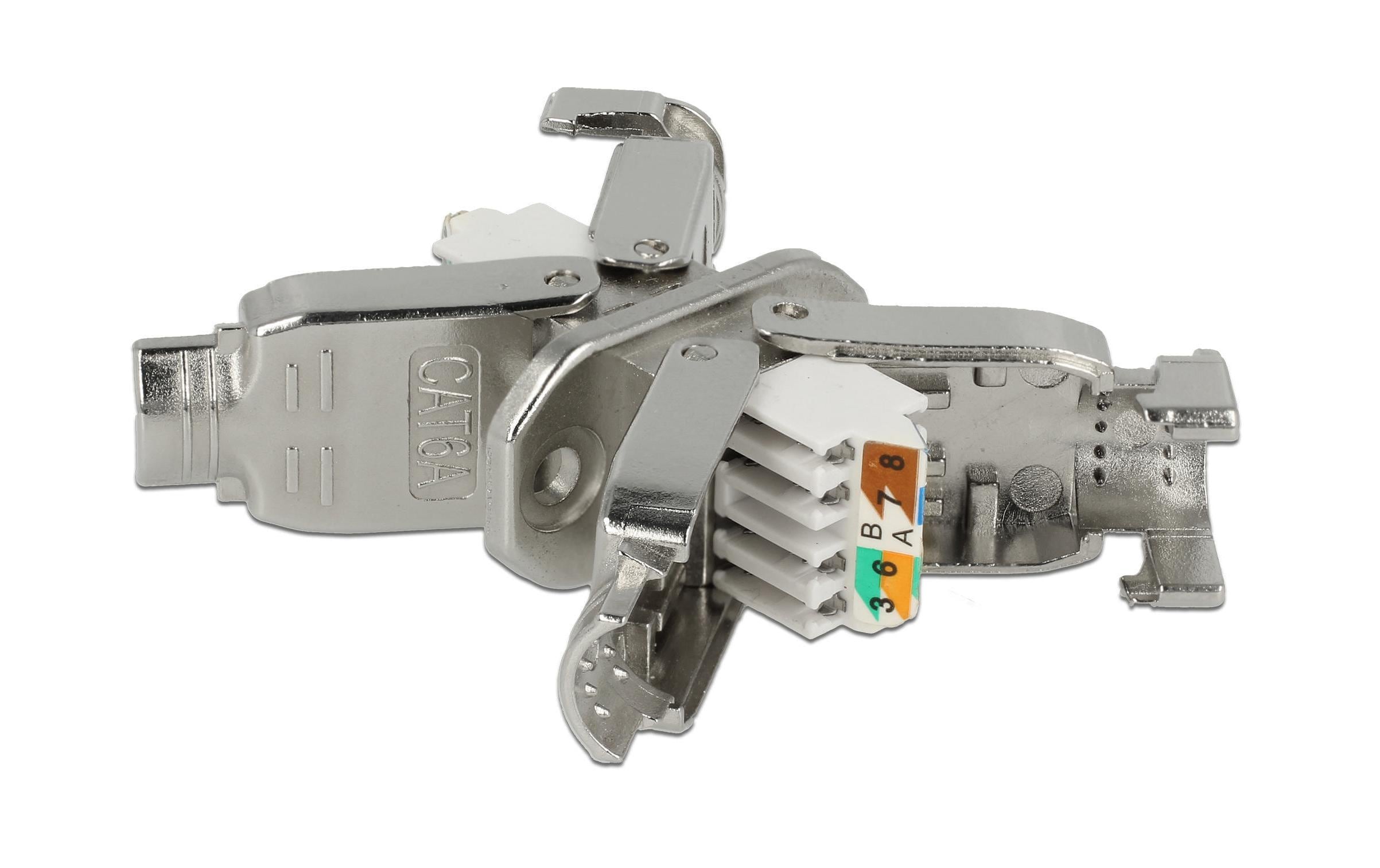 Delock Kupplung Cat.6A, STP geschirmt, werkzeugfrei, 1 Stück Delock Kupplung Cat.6A, STP geschirmt, werkzeugfrei, 1 Stück