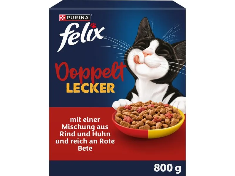 Felix Trockenfutter Doppelt Lecker Adult Fleisch 800 g