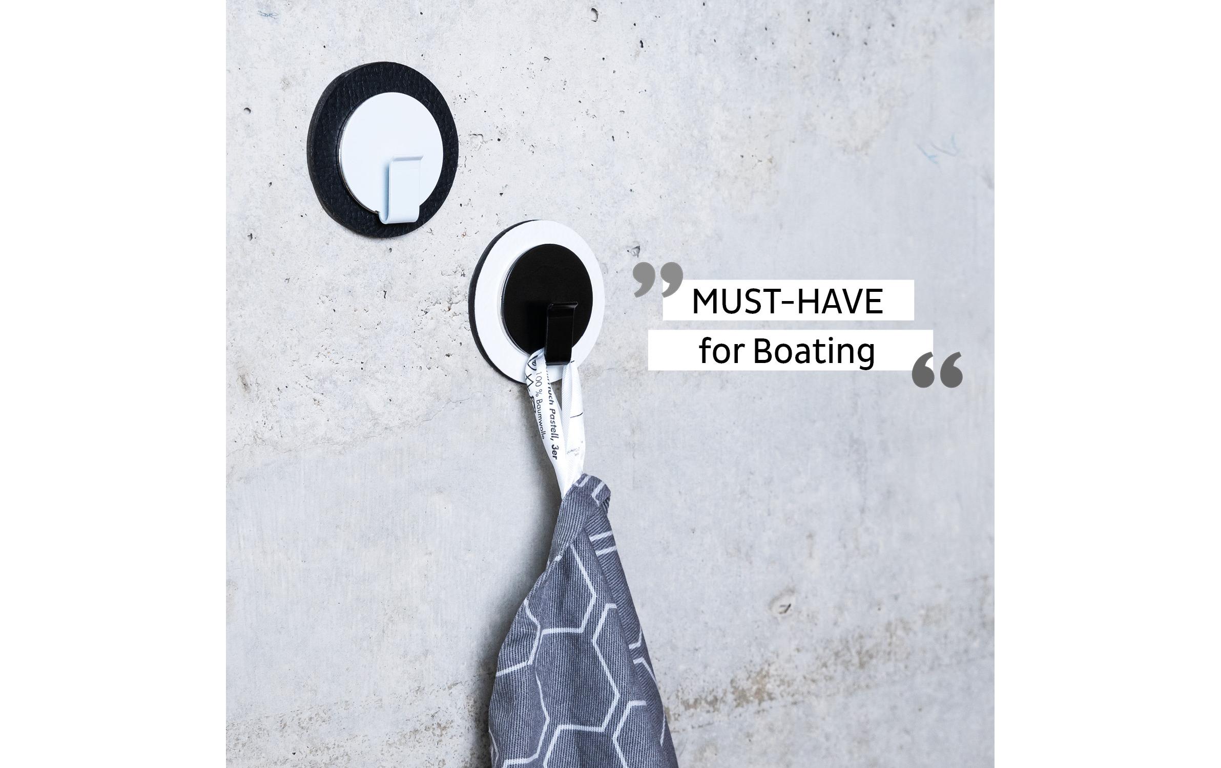 Silwy Magnet-Haken 1 Stück, Schwarz/Weiss