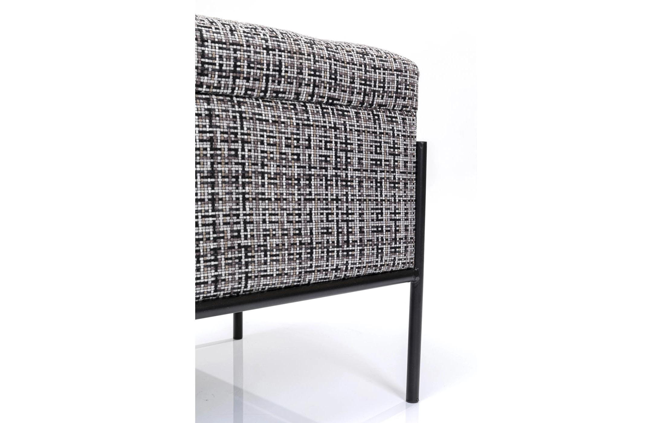 Kare Sitztruhe Buttons Storage B&W Klein, 80 cm, Grau