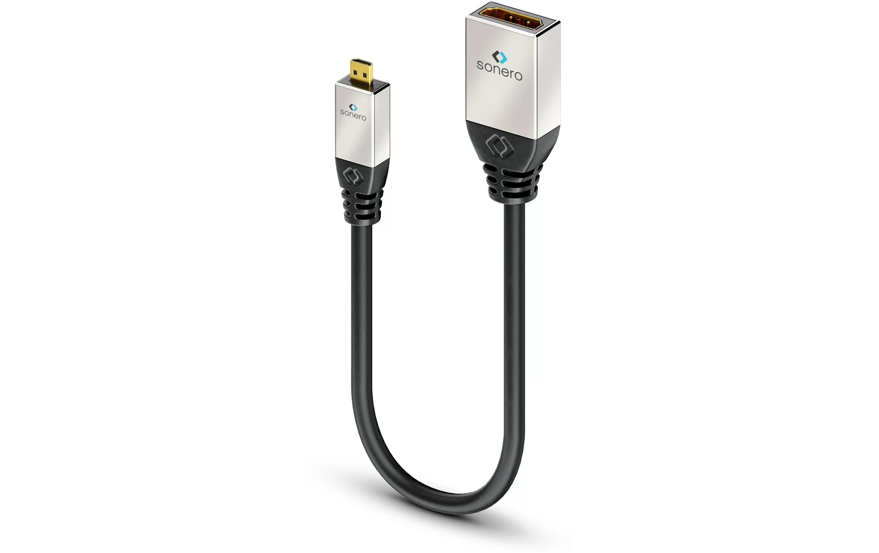 sonero Adapterkabel 4K High Speed Micro-HDMI (HDMI-D) - HDMI sonero Adapterkabel 4K High Speed Micro-HDMI (HDMI-D) - HDMI