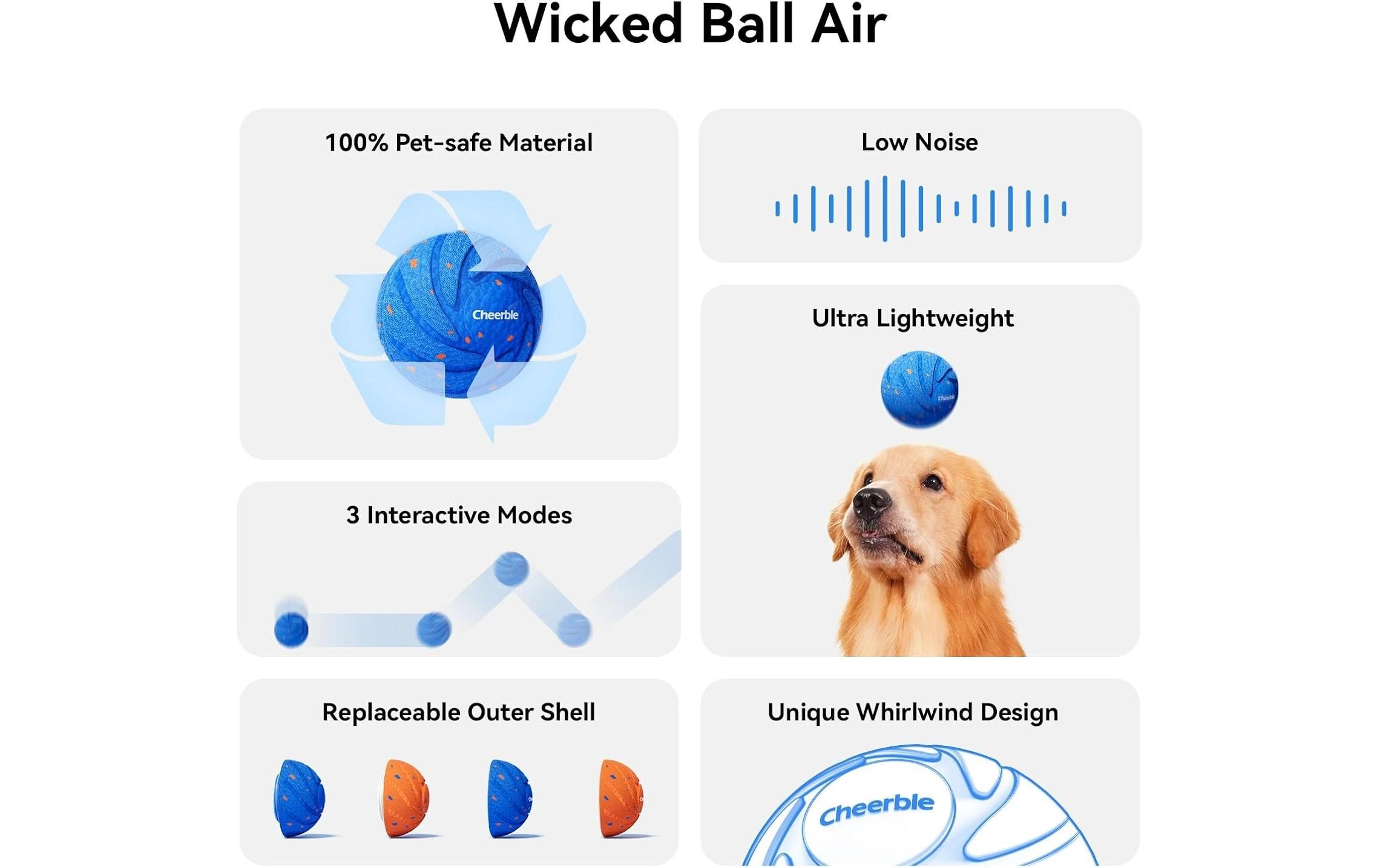 Cheerble Hunde-Spielzeug Wicked Ball Air