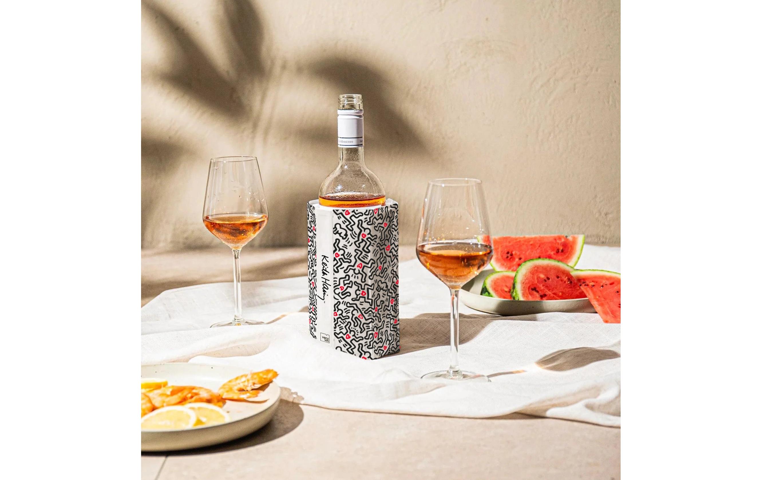 Vacuvin Weinkühler Kühlmanschette Keith Haring Mehrfarbig