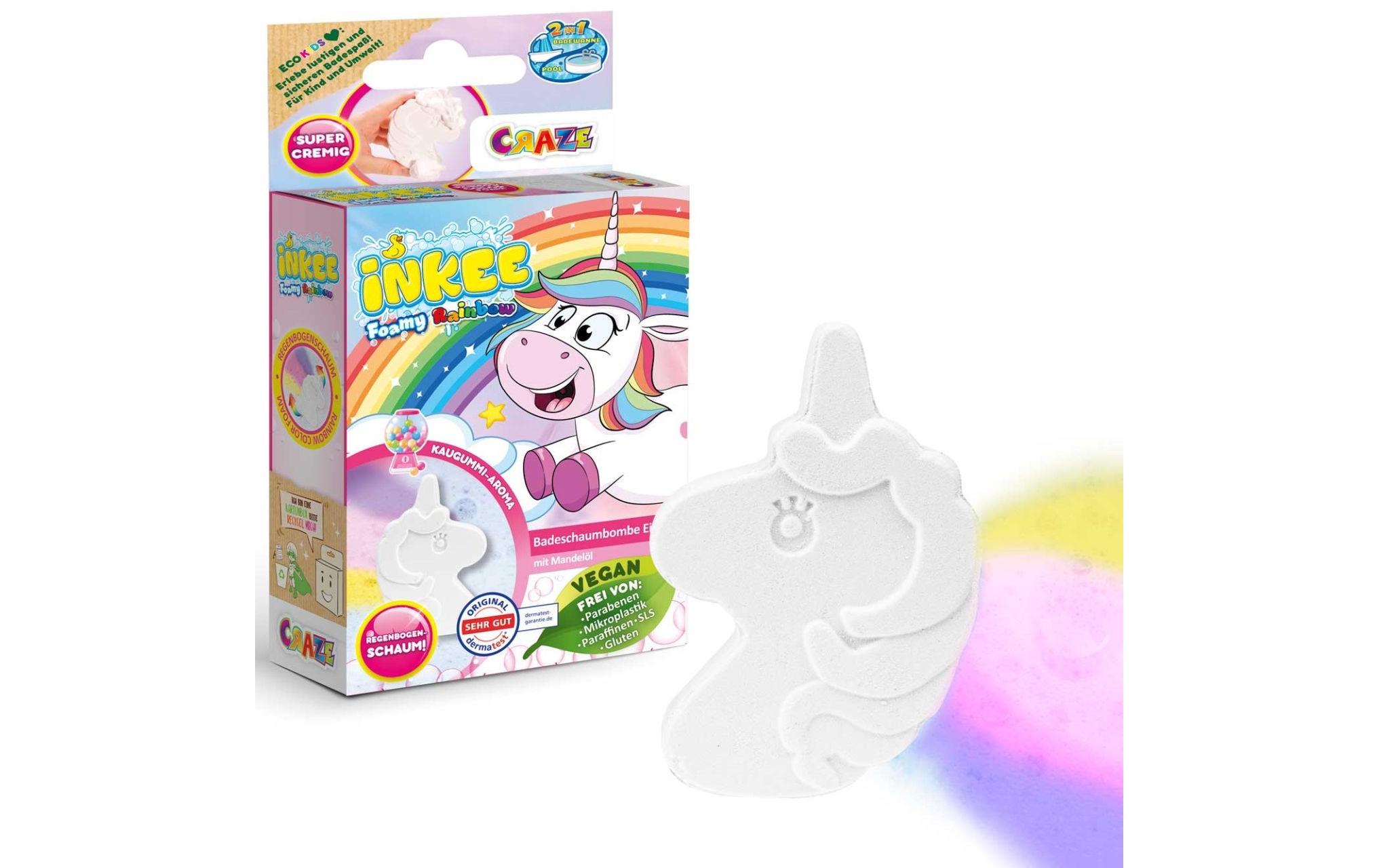Craze Badespass Inkee Badebombe Foamy Unicorn 1 Stück Craze Badespass Inkee Badebombe Foamy Unicorn 1 Stück