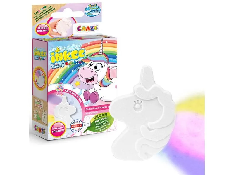 Craze Badespass Inkee Badebombe Foamy Unicorn 1 Stück Craze Badespass Inkee Badebombe Foamy Unicorn 1 Stück