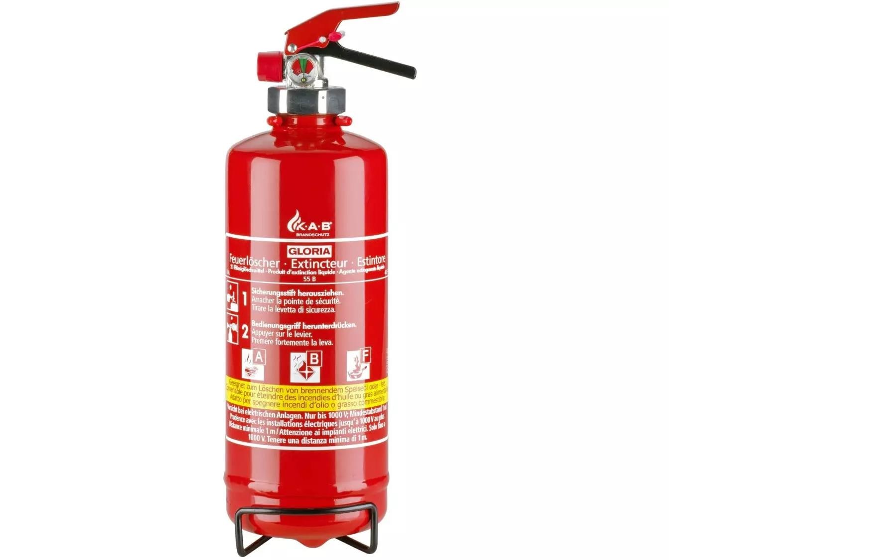 Gloria Feuerlöscher Schaum Brandklasse ABF 2 l Gloria Feuerlöscher Schaum Brandklasse ABF 2 l