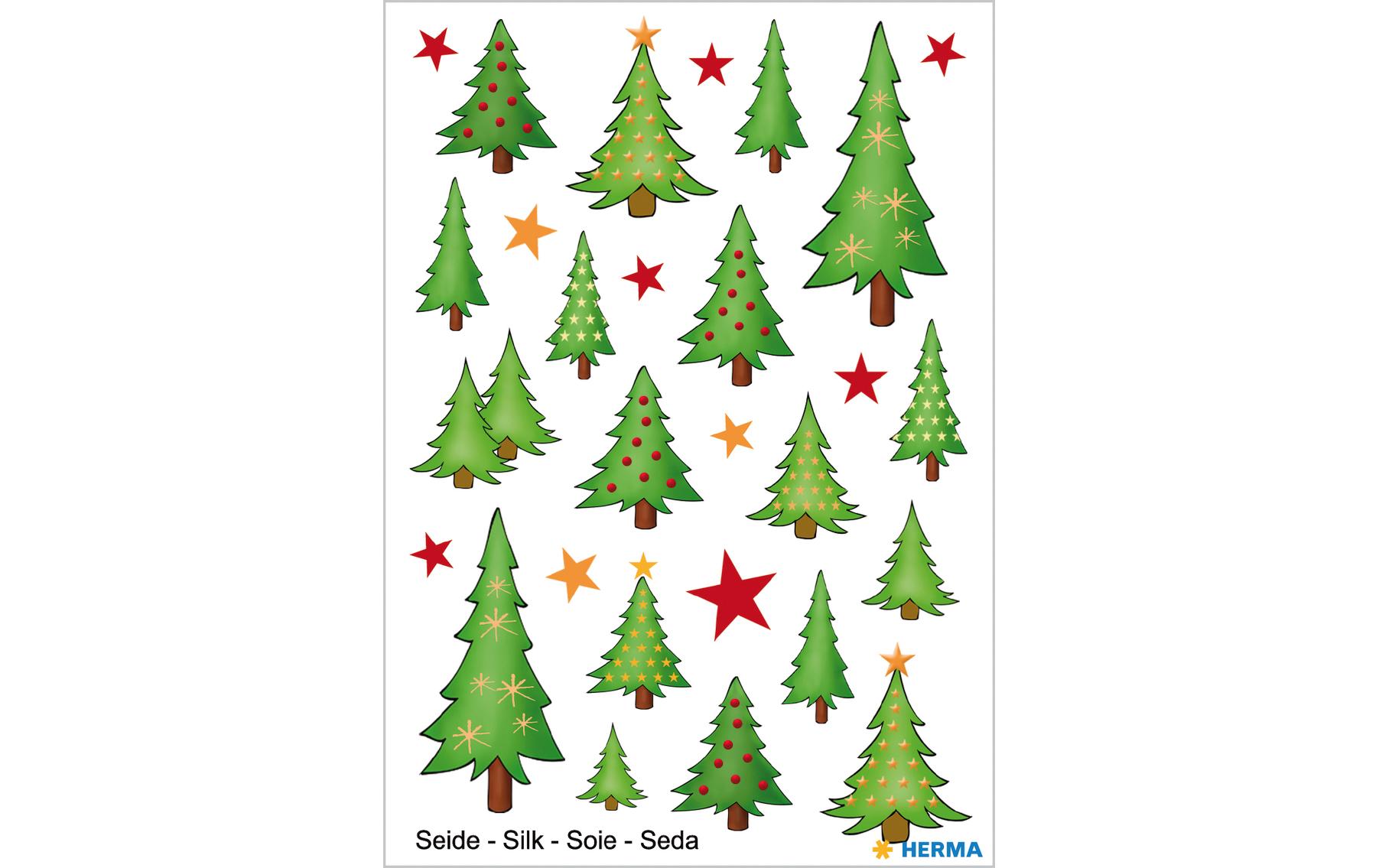Herma Stickers Weihnachtssticker Tannenbäume 1 Blatt à 28 Sticker
